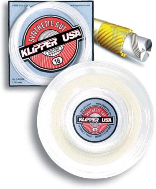 Synthetic Gut 18 Ultra-Fibre Racquet String - Klipper USA