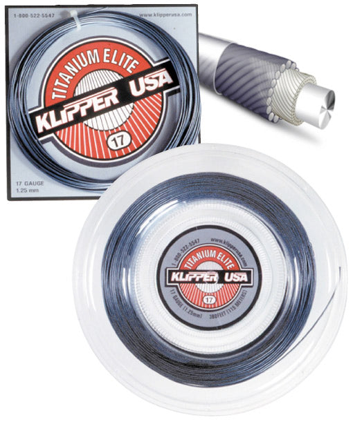 Titanium Elite 17 Racquet String Klipper USA
