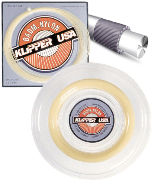 Badminton Nylon 20 Racquet String Klipper USA