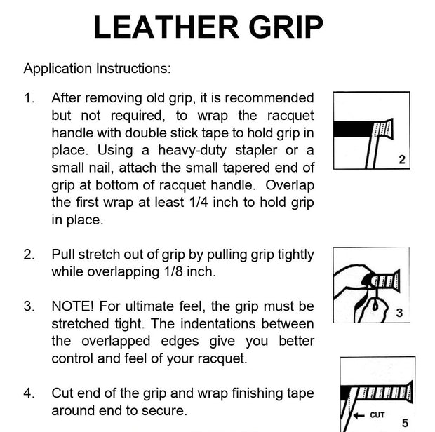 Leather Racquet Grip - Klipper USA