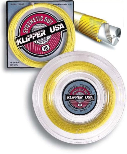 Klipper Stringing Synthetic Gut 16 Ultra-Fibre Racquet String | Klipper USA