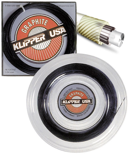 Graphite 16 Racquet String Klipper USA