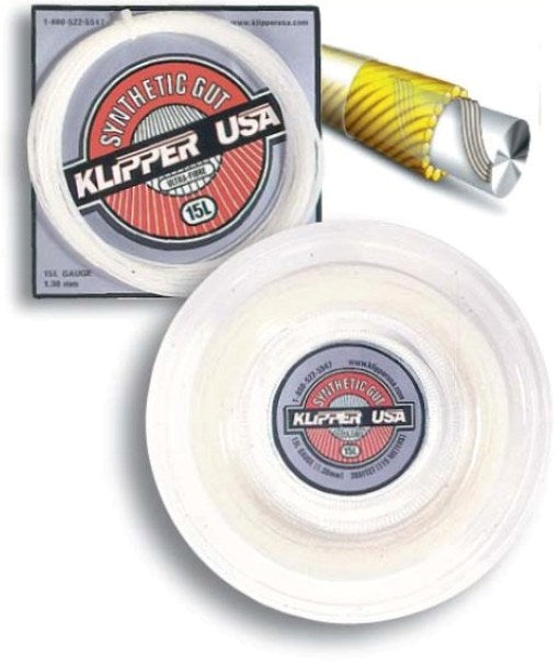 Klipper Stringing Synthetic Gut 15L Ultra-Fibre Racquet String | Klipper USA