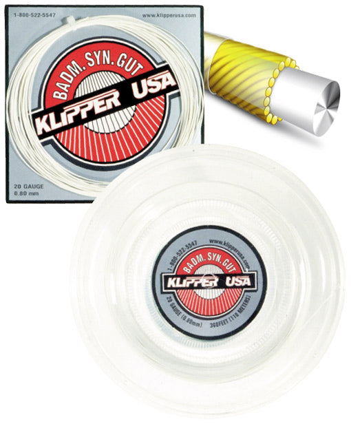 Badminton Synthetic Gut 20 Racquet String Klipper USA